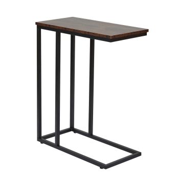 C-Shaped Sofa Side End Table Metal Frame Laptop Tray - All Family