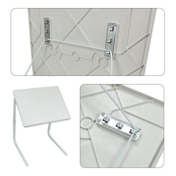 Adjustable Foldable Laptop Table Tray Steel MDF