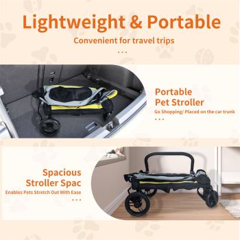 Dog Stroller Car Mounted Outdoor Pet Cart
