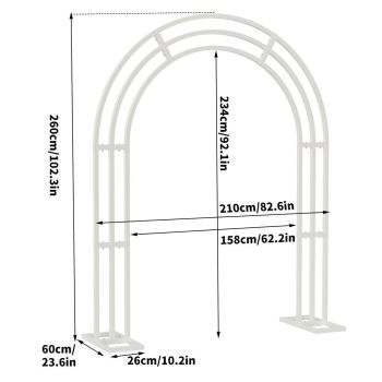 Metal Wedding Arch Garden Arbor Floral Stand Indoor/Outdoor