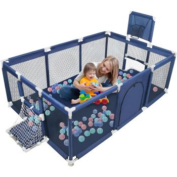 Baby Playpen Safety Gate Dark Blue