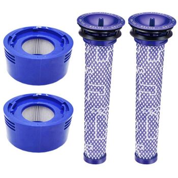 2-Pack Filter Kit for Dyson V7 V8 Absolute Animal Motorhead, 2 Pre + 2 Post Filters
