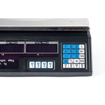 40KG Digital Kitchen Scale Metal Electronic Postal Platform