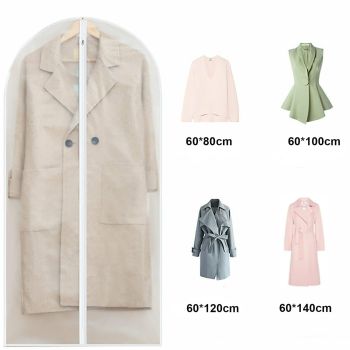 10x Transparent Garment Bags 60x100cm Dustproof Suit Coat Cover Storage
