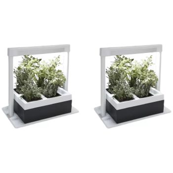 2 x Herb Lamp LED 4 Pot Grower 37 x 22 x 36cm