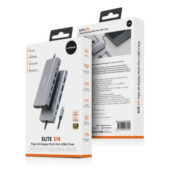 mbeat Elite X14 Triple 4K Display Multi-Port USB-C Hub