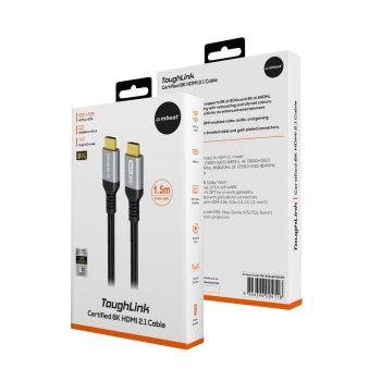 mbeat Tough Link 1.5m Certified 8K HDMI Cable - Space Grey
