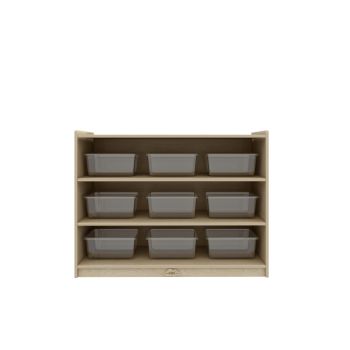 Jooyes Kids 3 Shelf Wooden Bookcase Organiser Storage - H76cm