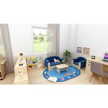 Jooyes Kids 4 Tier Wooden Display Bookcase - Single Side