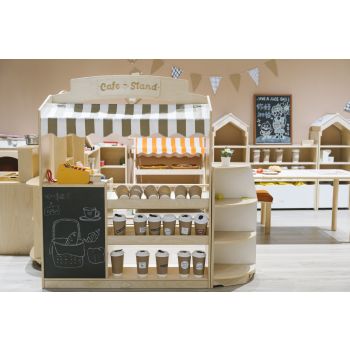 Jooyes Kids Role Play Cafe Stand Food Store Grocery Store - H133cm