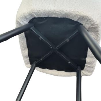 Neo Cindy Ivory Fabric Dining Chair 2-Piece Set