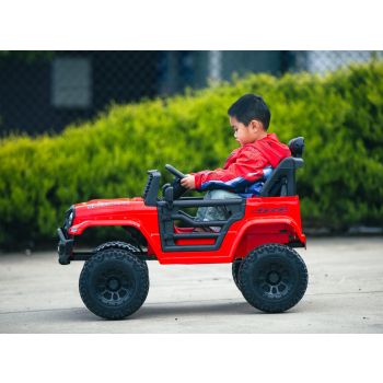 Jeep Inspired Remote Controlled Ride-on Electric Car (Red)