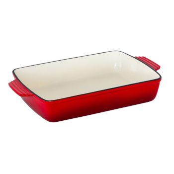 Enamelled Cast Iron 38.5x23cm Rectangular Roaster (3.4L) - Red
