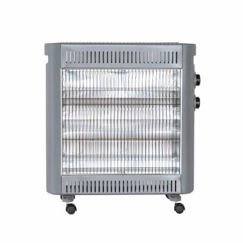 2200W Quartz Infrared Radiant Heater with Adjustable Thermostat and 2 Power Settings