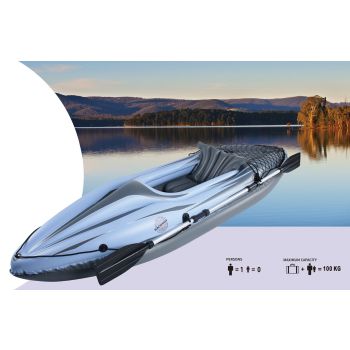 Inflatable Single Person Kayak, 100kgs Capacity