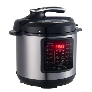 6L Non-stick Electric Pressure Cooker w/ Pressure Gauge