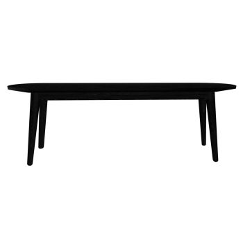 Huntley Solid Oak Bench (Black)