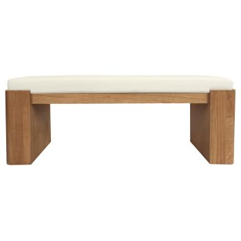 Adelle Solid Mindi Timber Bench - Small (Almond)
