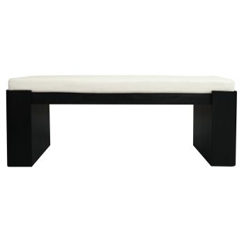 Adelle Solid Mindi Timber Bench - Small (Black)