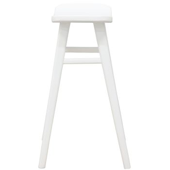 Aria Oval Solid Timber Counter Stool (White)