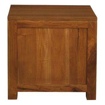 Amsterdam Solid Mahogany Timber 1 Drawer Bedside Table (Light Pecan)