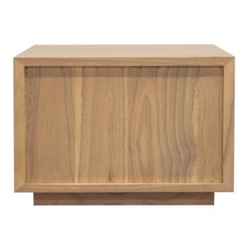 Oscar 1 Drawer Low Bedside Table (Natural)