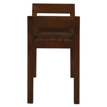 Wilson Genuine Leather Single Seater Stool/Bench (Mahogany)