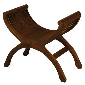 Maeve Solid Mahogany Single Seater Stool (Mahogany)