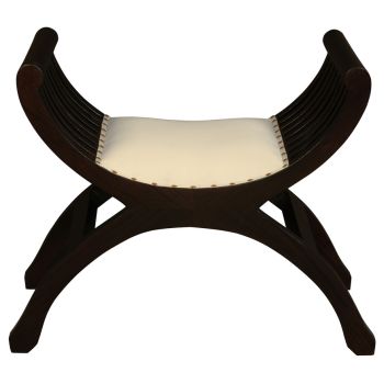 Sloan Single Seater Upholstered Stool (Chocolate)