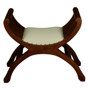 Sloan Single Seater Upholstered Stool (Mahogany)