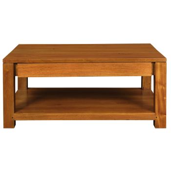 Amsterdam 2 Drawer Coffee Table - Light Pecan