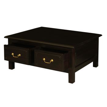 Tasmania 4 Drawer Straight Leg Coffee Table (Chocolate)