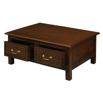 Tasmania 4 Drawer Straight Leg Coffee Table (Mahogany)