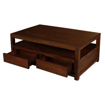 Amsterdam 4 Drawer Coffee Table (Mahogany)