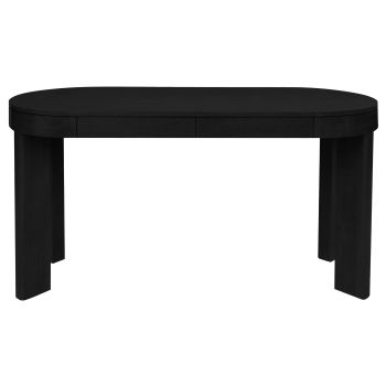 Brentwood 2 Drawer Oval Desk (Black)