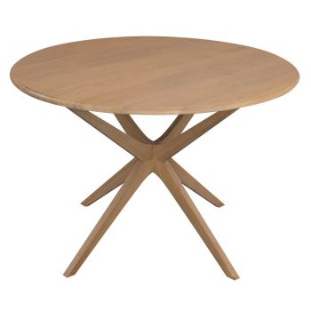 Dion Solid Oak Round Dining Table (Natural)