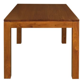 Amsterdam Solid Mahogany Timber Dining Table 120 x 70 cm (Light Pecan)
