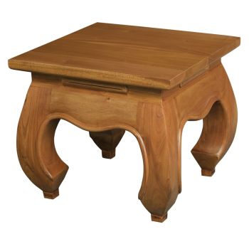 Dynasty Solid Mahogany Timber Lamp Table (Light Pecan)