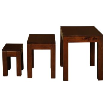 Amsterdam Nest of Table Set of 3 (Mahogany)