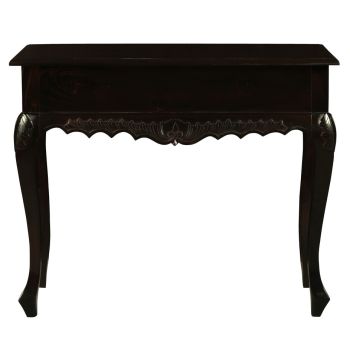 Sierra Carved 1 Drawer Sofa Table (Chocolate)