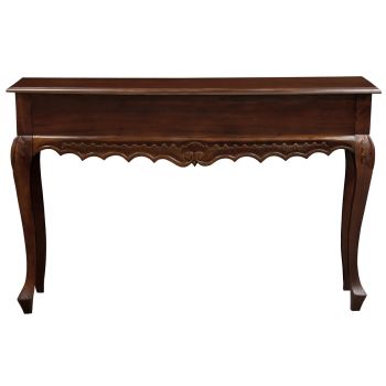 Seine 2 Drawer Carved Sofa Table (Mahogany)