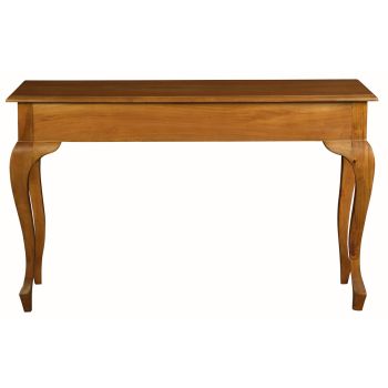 Queen Ann 2 Drawer Sofa Table (Light Pecan)