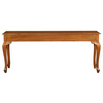 Queen Anne 3 Drawer Sofa Table - Light Pecan