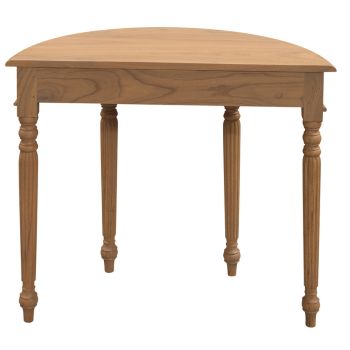 Huntley Turn Leg Half Round Sofa Table (Natural)