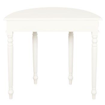 Turn Leg Half Round Sofa Table (White)