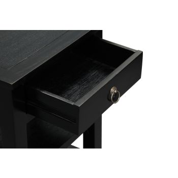 Elliot 1 Drawer Lamp Table (Black)