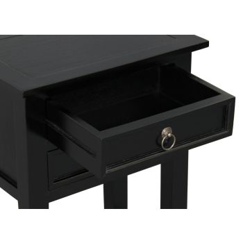 Elliot 2 Drawer Lamp Table (Black)