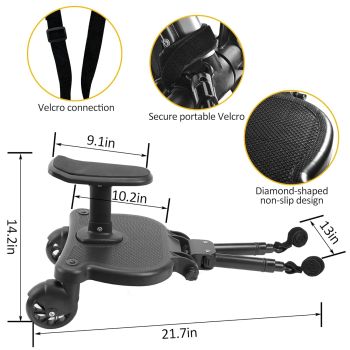 Baby Jogger Glider Board 2 in 1 Kid Stroller Board with Dismountable Seat AU pink wheel