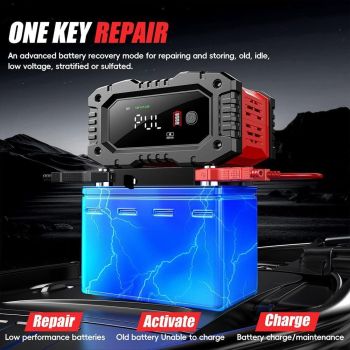 12V 20A/24V 10A Smart Car Battery Charger for Lead Acid LiFePo4 AGM Moto Battery