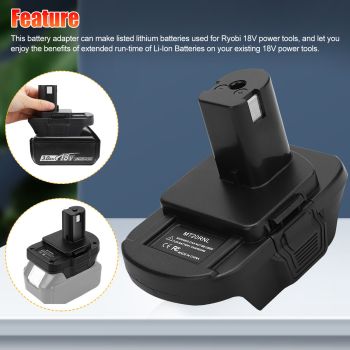 Battery Adapter MT20RNL for Makita Li-ion Batteries Convert to Ryobi 18V Tools